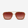 Ochelari-de-soare-Ieftini-Oversized-Casual-cu-lentila-Maro deschis-si-rama-din-Metal-cod-OVD500
