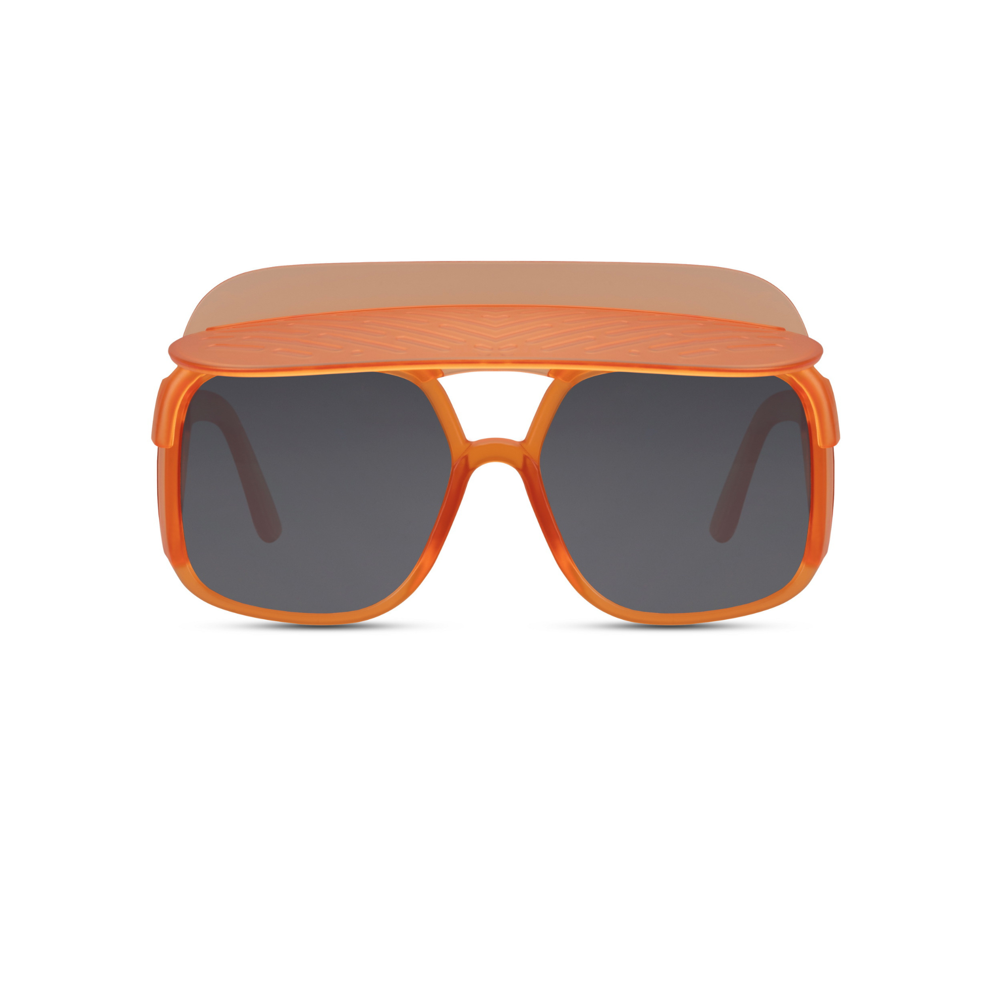 Ochelari de soare portocalii cu viziera - stil statement & protectie maxima
