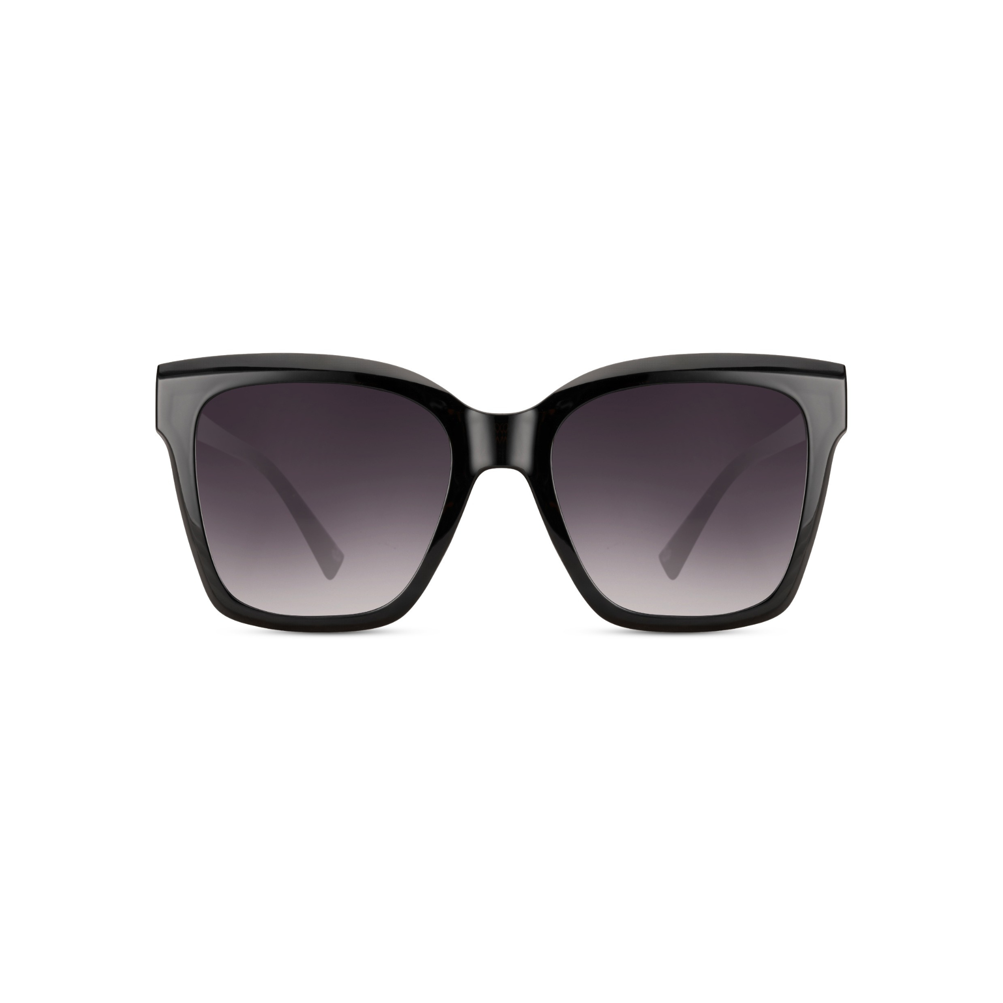 Ochelari de soare oversized - rama neagra & lentile degrade gri